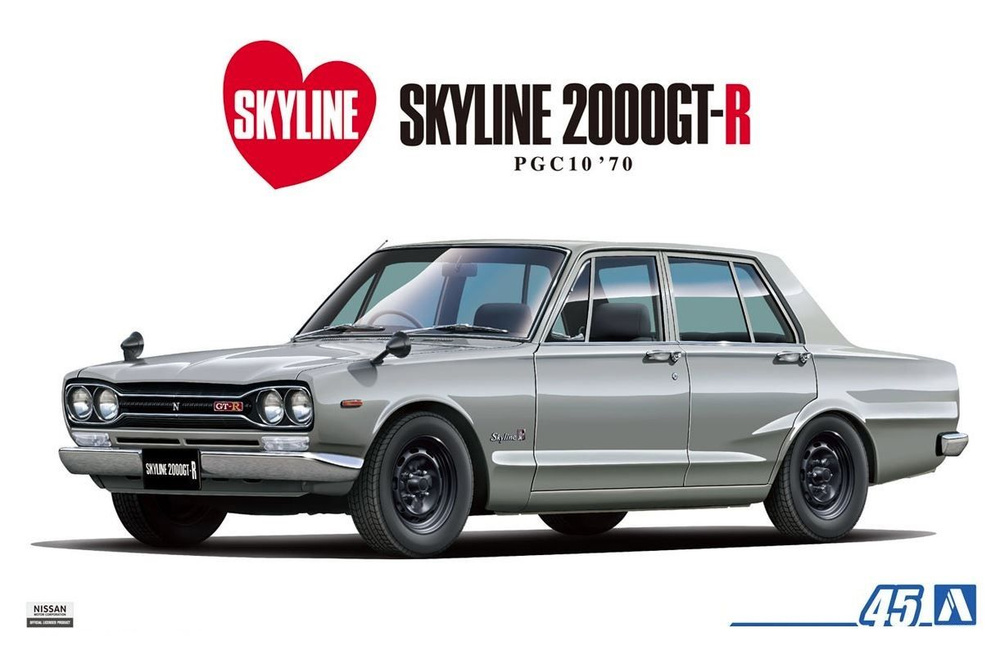 Сборная модель Nissan Skyline 2000 PGC10 GT-R 1970 + фототравление, Aoshima 05835, масштаб 1/24  #1