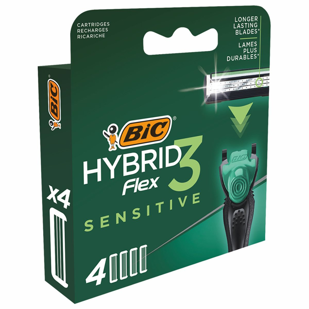 Bic Flex 3 Hybrid Sensitive Сменные кассеты 4шт #1