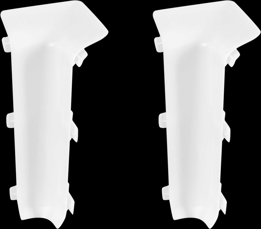 Угол для плинтуса внутренний Белый 80 мм, 2 шт. #1