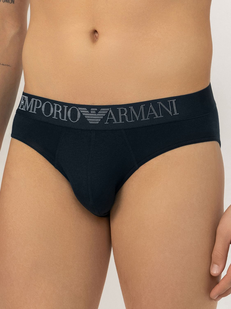 Трусы брифы Emporio Armani Rubber Pixel Logo, 1 шт #1