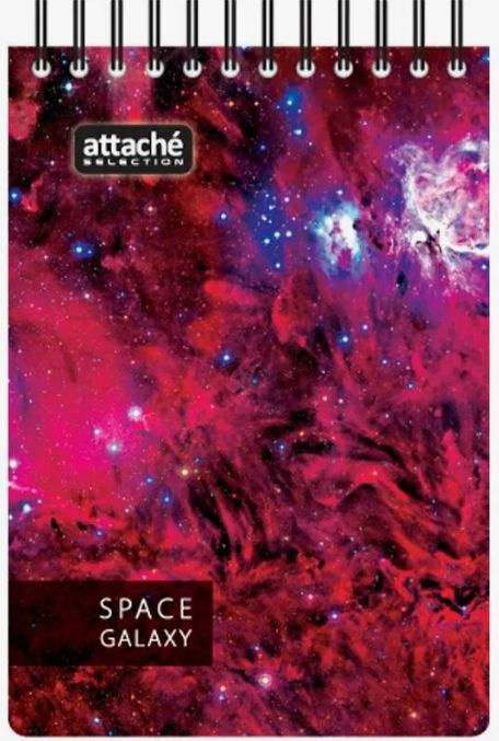 Блокнот Attache Selection Space Galaxy А6 120 листов белый в клетку на спирали (107х152 мм)  #1