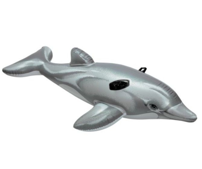 Надувной Плот-игрушка Дельфин с держателем intex #1