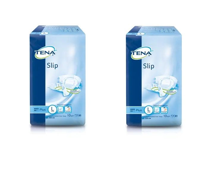 Tena Подгузники для взрослых Slip Plus Large, 10 шт/уп, 2 уп #1