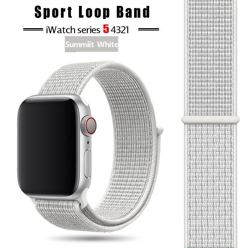 Нейлоновый ремешок для Apple Watch 38 / 40 / 41 mm Sport Loop White #1