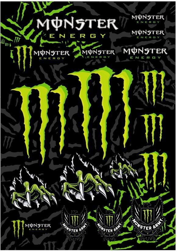 Наклейки Monster Energy classic A3 винил #21 #1