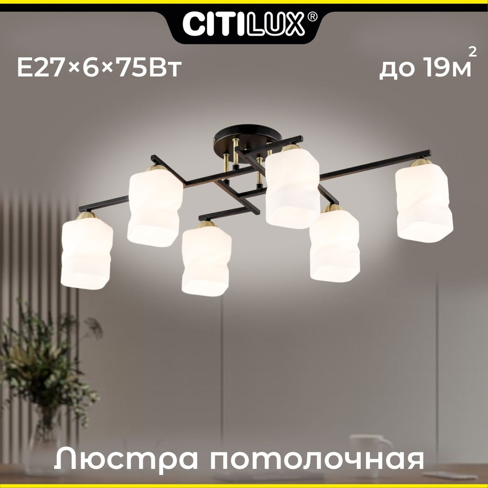 Citilux Джером CL129265 Люстра потолочная Чёрная #1