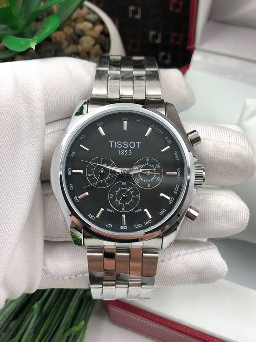 Мужские наручные часы TISSOT с металлическим ремешком в подарочной упаковке  #1