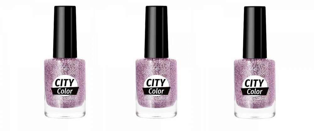 Golden Rose Лак для ногтей City Color Nail Lacquer 102, розовый кварц, 10 мл, 3 шт  #1