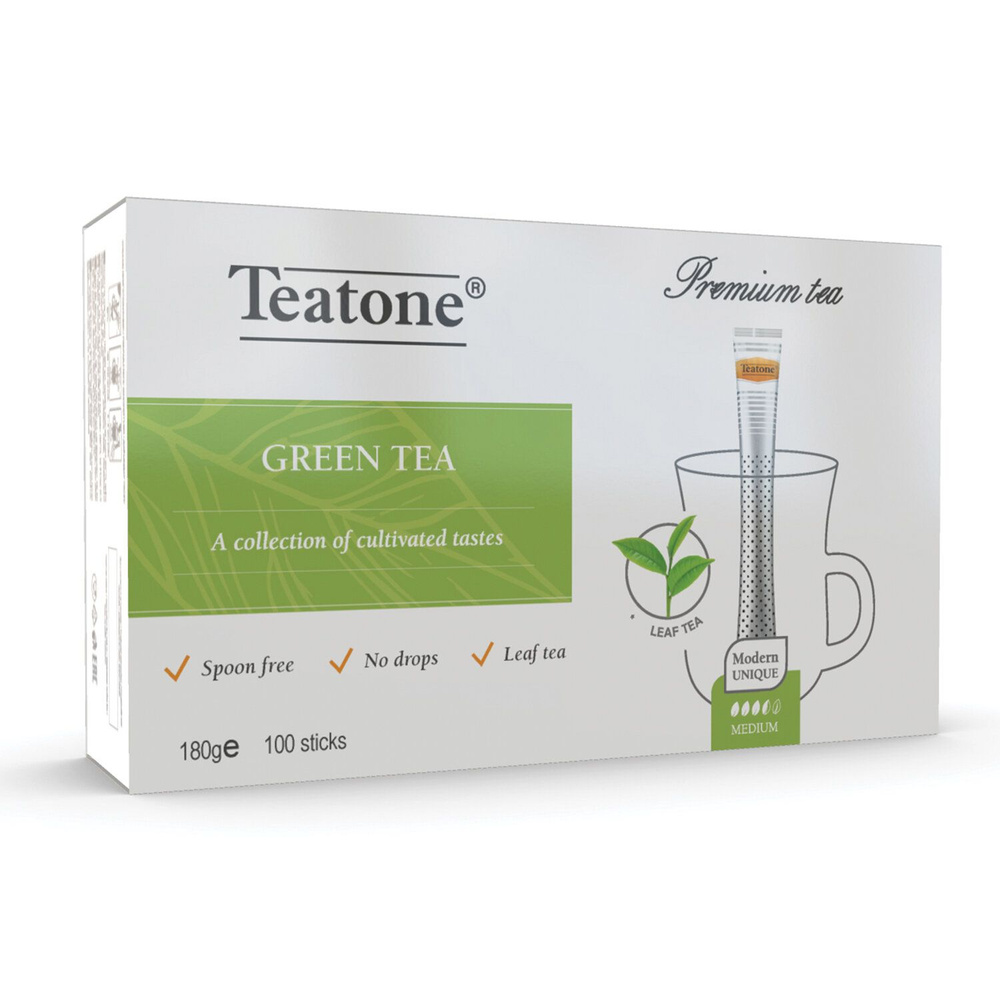 Чай TEATONE зеленый, 100 стиков по 1,8 г, 1241 #1