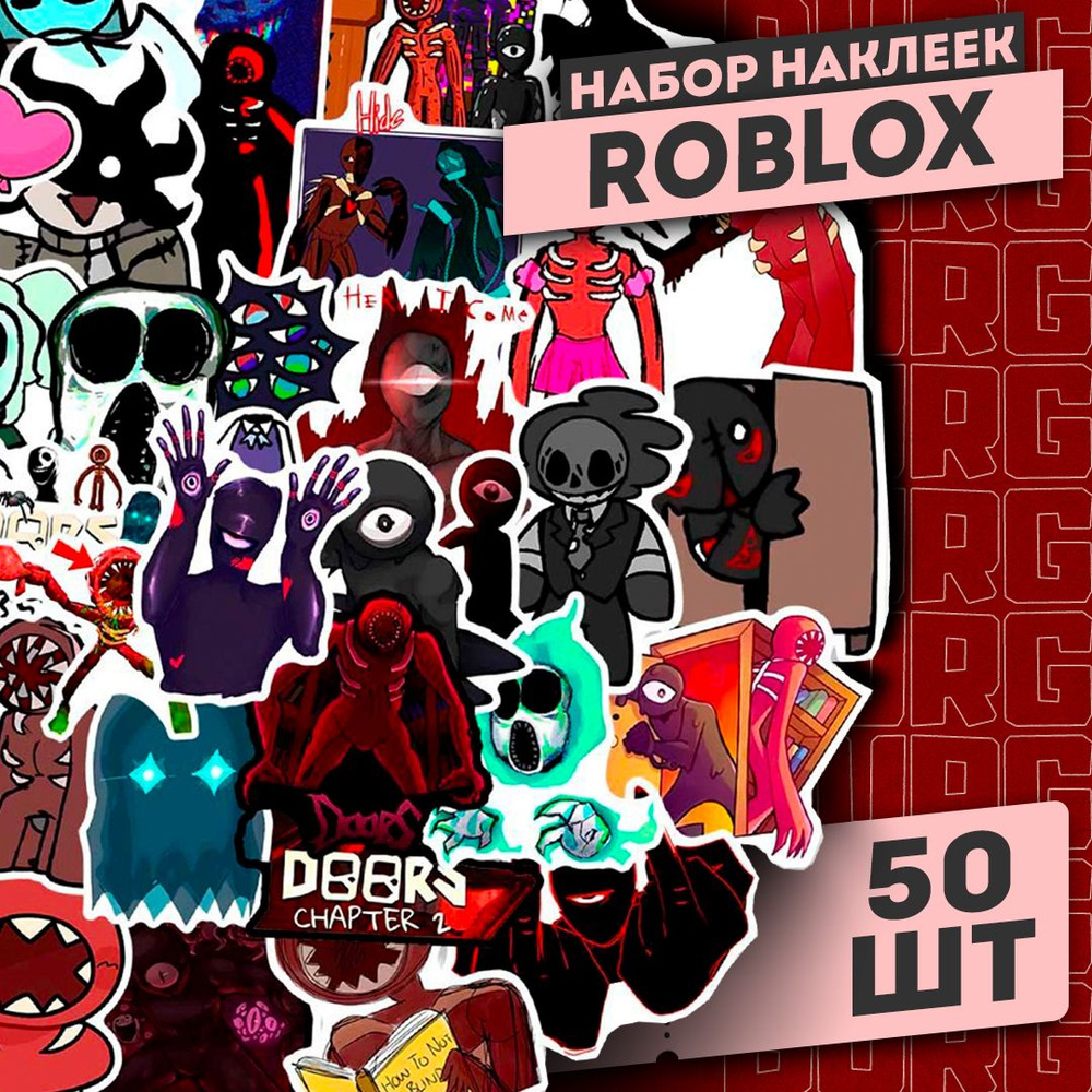 Набор наклеек "Roblox" 50 шт / Самоклеящиеся стикеры Роблокс  #1