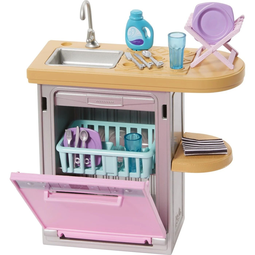 Мебель для кукол Barbie Посудомоечная машина (HJV32 HJV34) #1