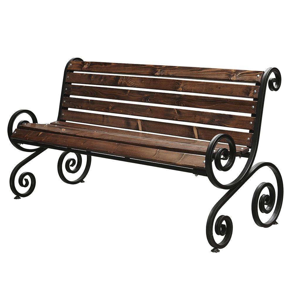 Садовая скамейка Французская лоза 150х74х90 см малый вензель  #1