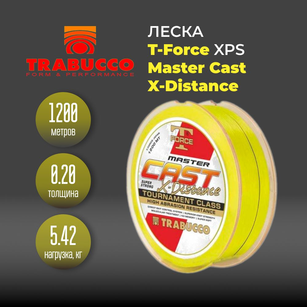 Леска Trabucco T-Force XPS Master Cast X-Distance 1200 м 0.20 мм 5.42 кг #1