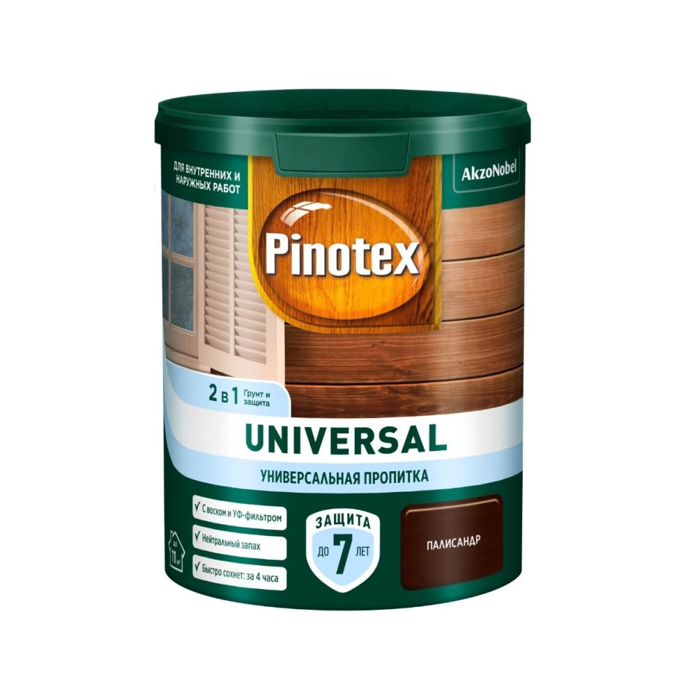 PINOTEX UNIVERSAL 0.9л Палисандр универсальная пропитка 2в1 #1