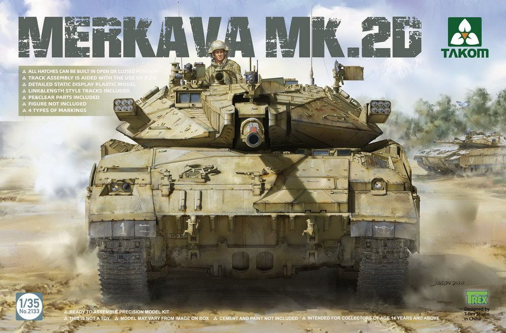 Сборная модель танка TAKOM Израильский танк Merkava 2D Israel Defence Forces Main Battle, масштаб 1/35 #1