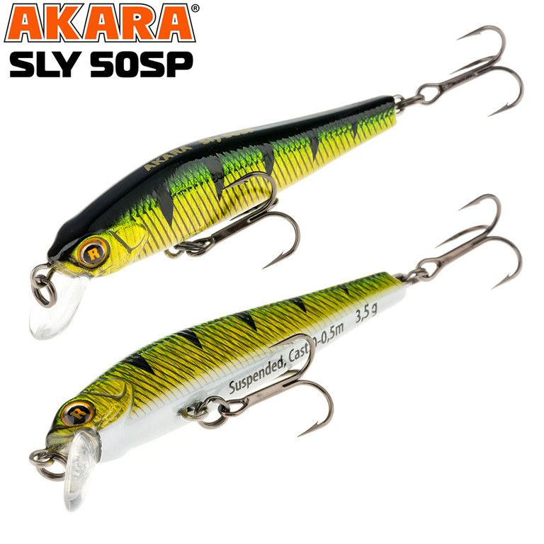 Воблер Akara Sly 50SP 3,5гр. (1/8 oz 2,0 in) A18 #1