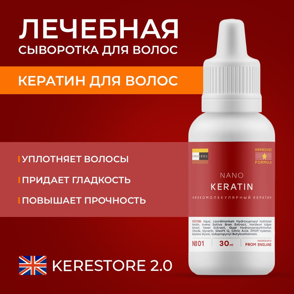 Реставратор структуры волос - NANO KERATIN - низкомолекулярный квантонизированный КЕРАТИН, профессиональный #1