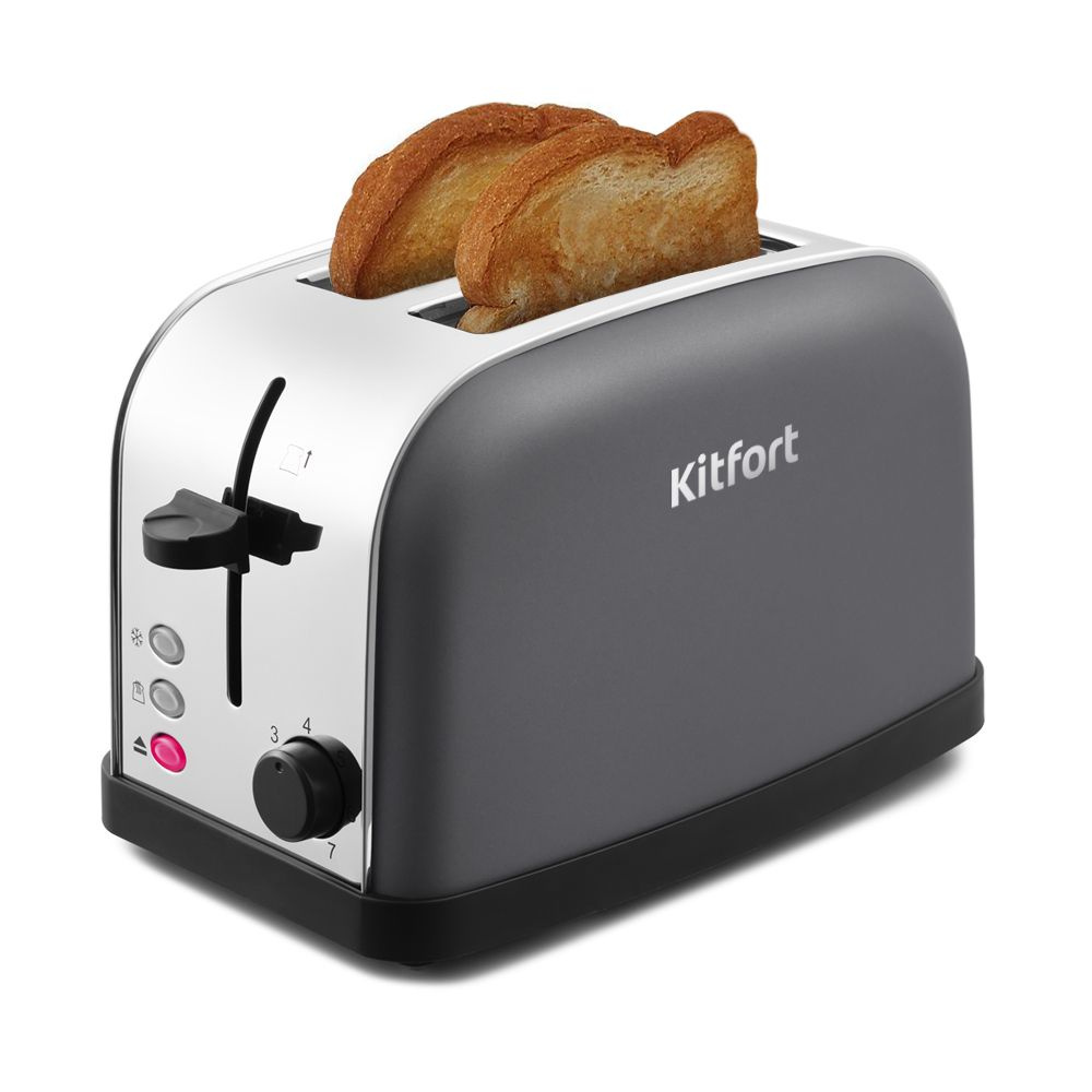 Kitfort Тостер Тостер Kitfort КТ-2014-6 (графит) 850 Вт, тостов - 2, серый  #1