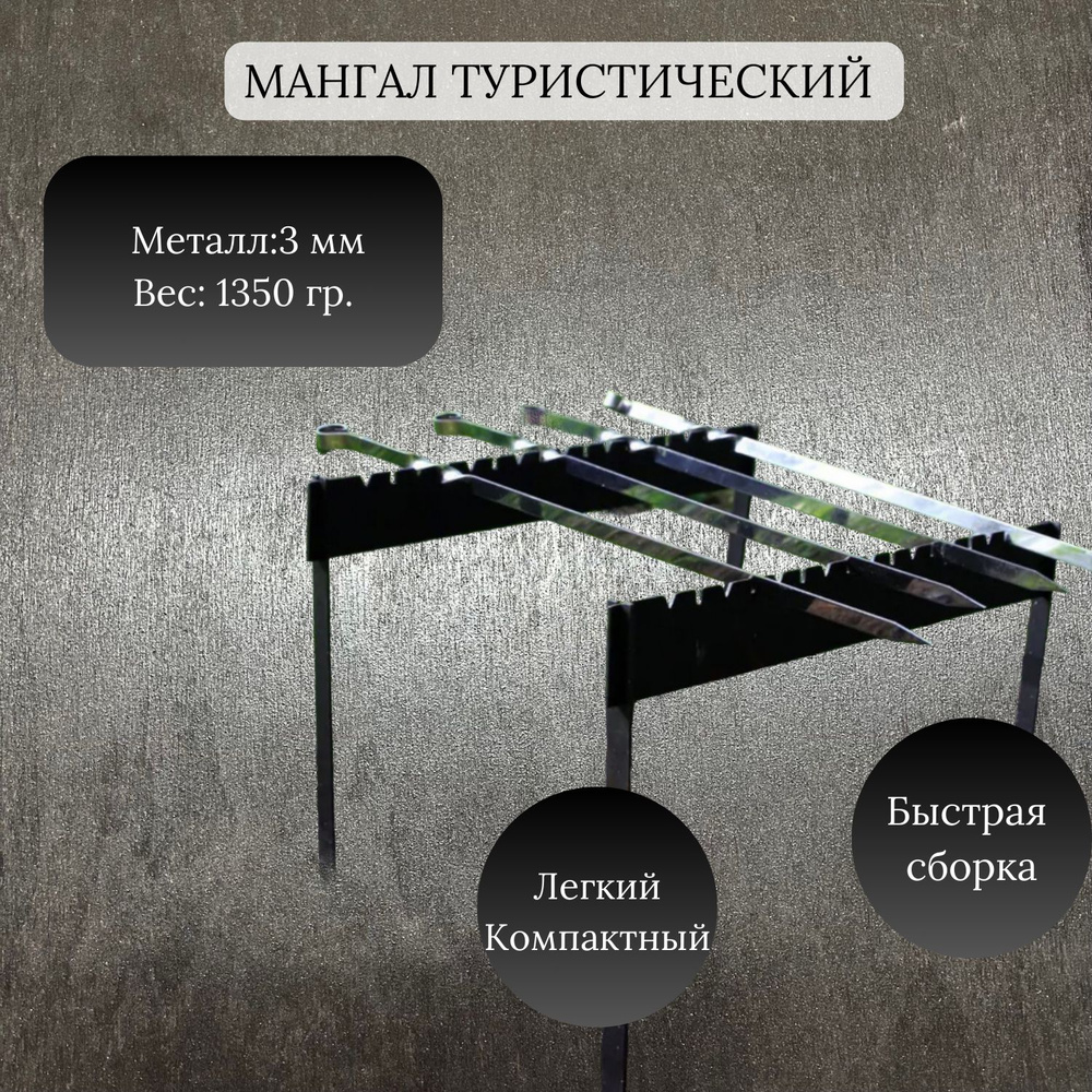 Наша ковка Мангал Разборный 40х39 см #1