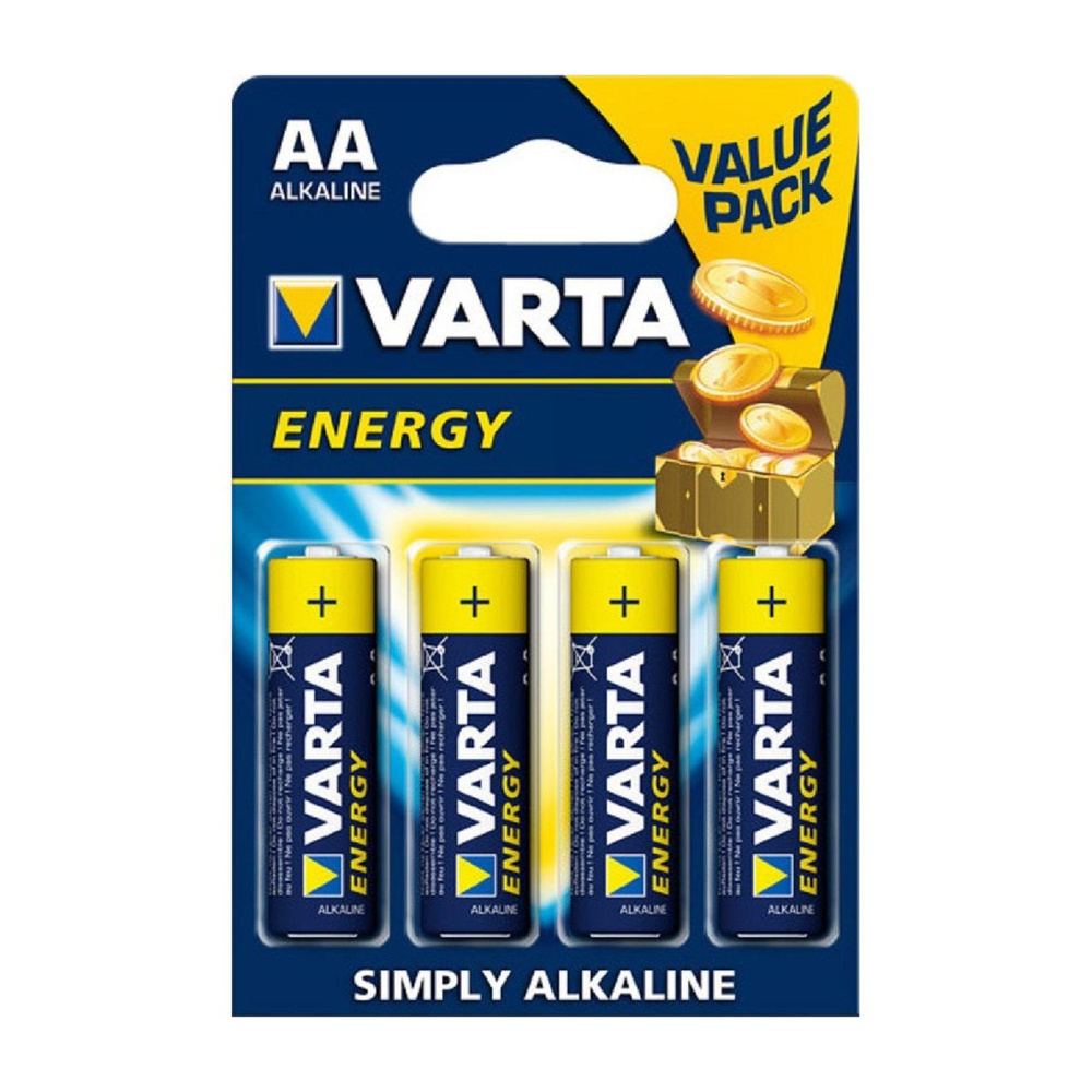 Varta Батарейка, Марганцево-цинковый тип, 1,5 В, 4 шт #1