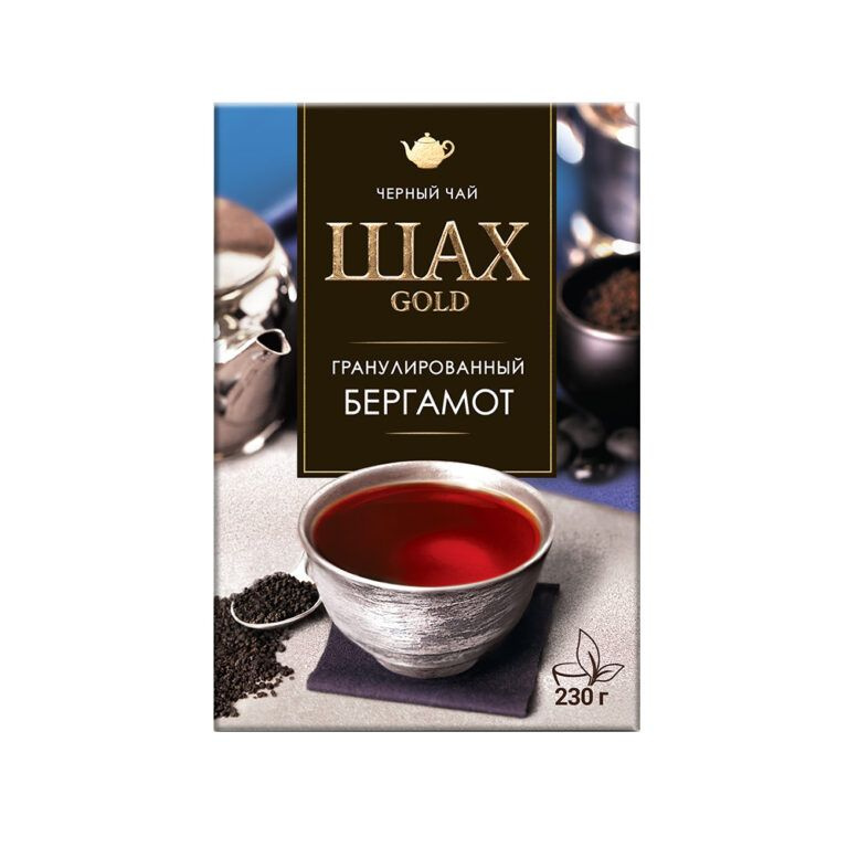 Чай черный гранулированный индийский с ароматом бергамота ШАХ Бергамот 230гр 4шт  #1