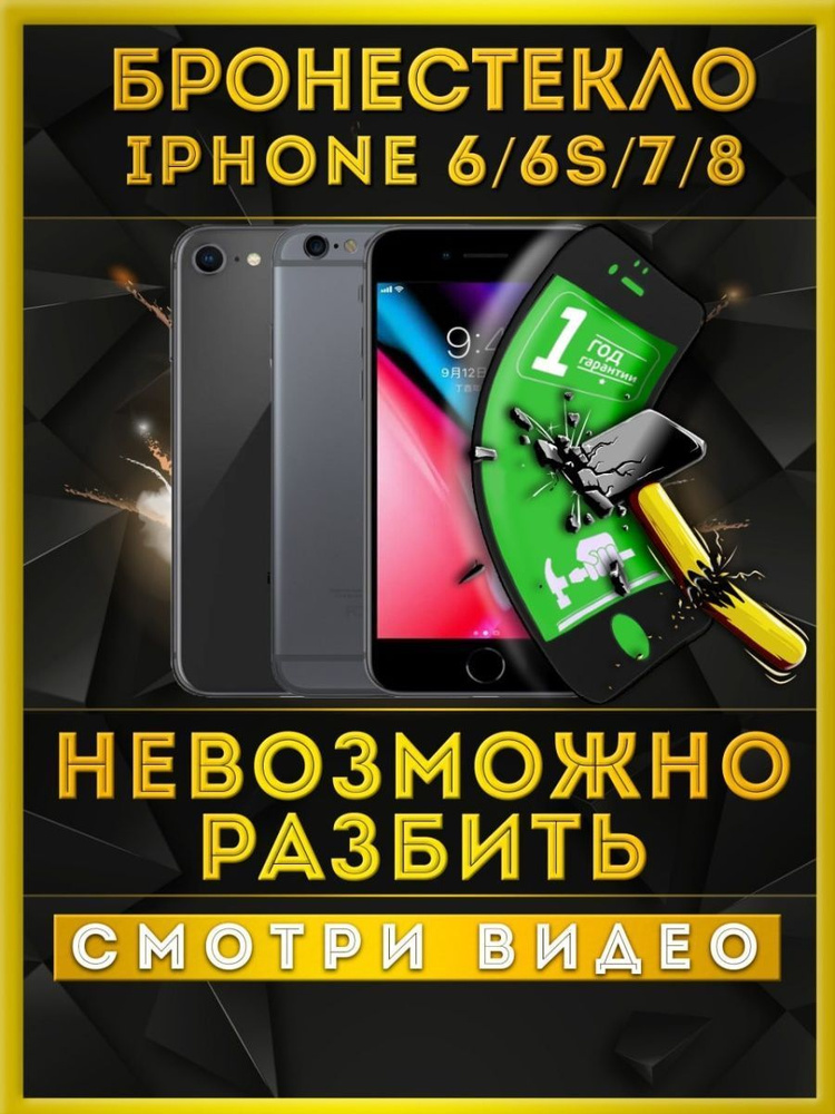 Защитное стекло на iphone 7 8 6 6s нe антишпион не матовое #1