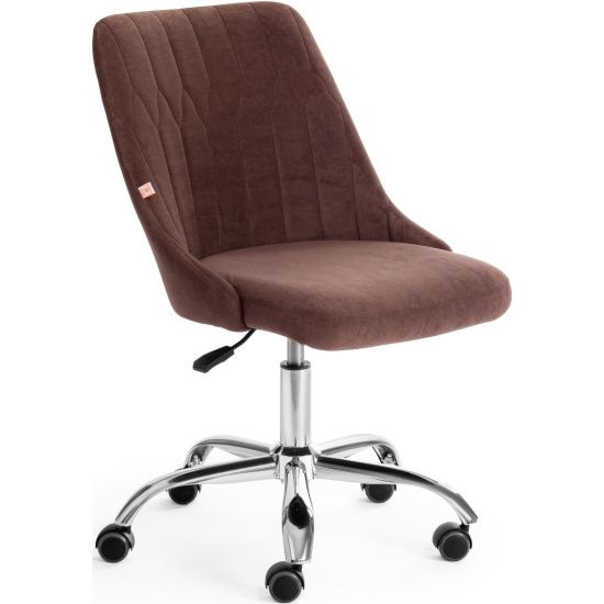 Кресло офисное TETCHAIR SWAN флок , коричневый, 6 #1