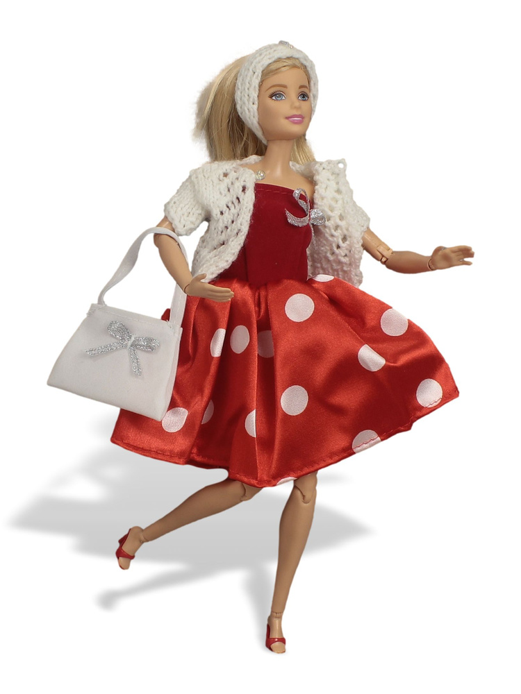 Платье и вязаный жакет для кукол 29 см. #1