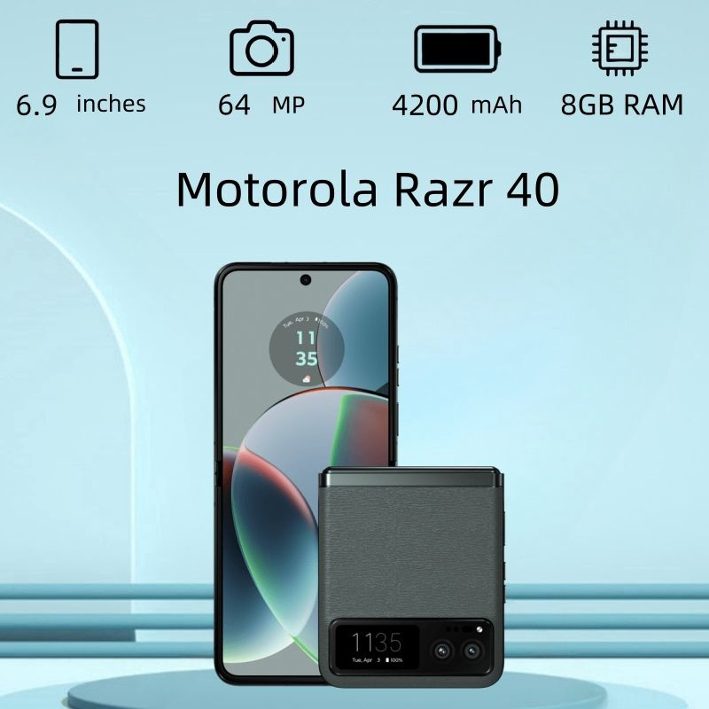 Motorola Смартфон Razr 40 USA 8/128 ГБ, оливковый #1