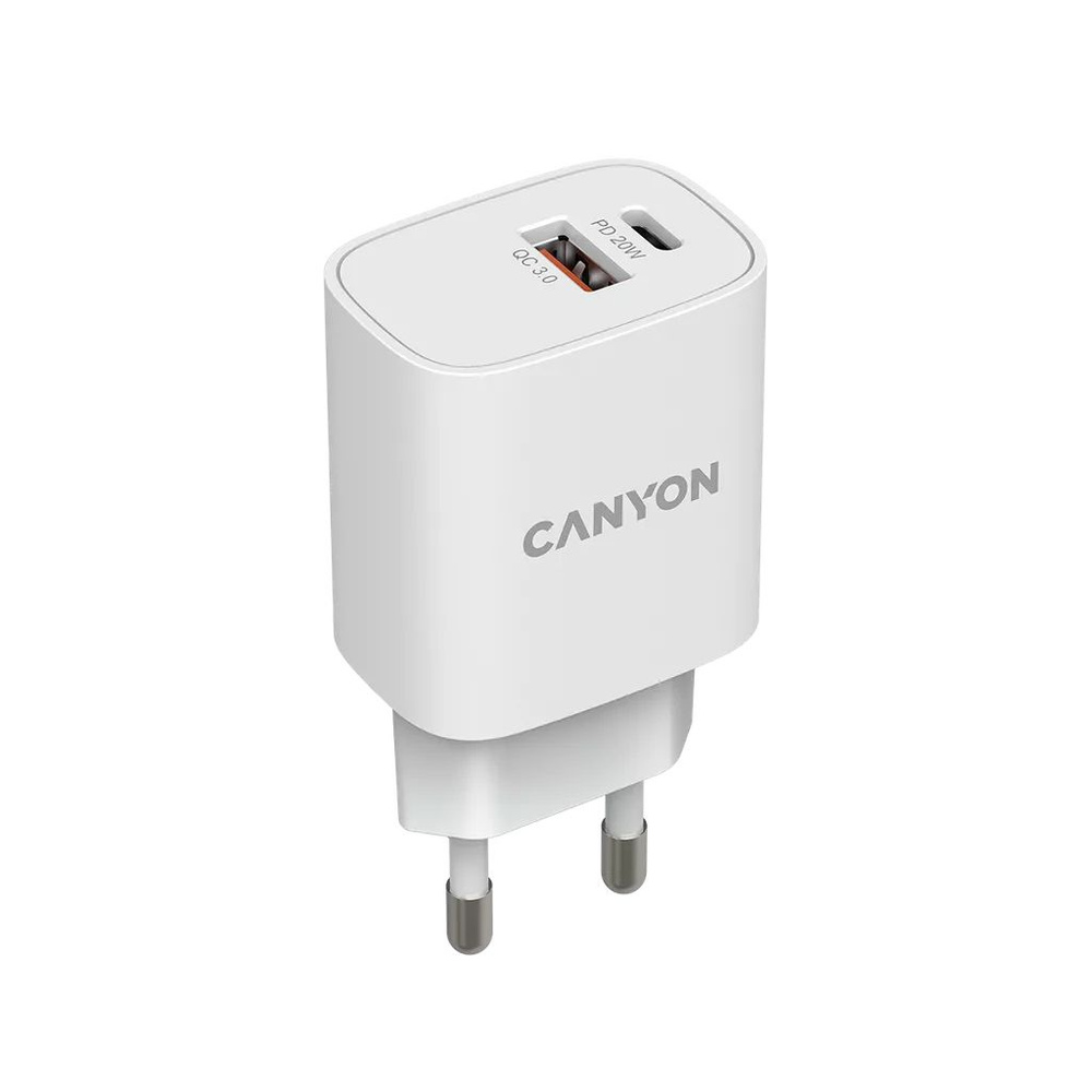 Быстрая зарядка Canyon USB A + USB-C, с PD и QC 3.0 H-20-04 #1