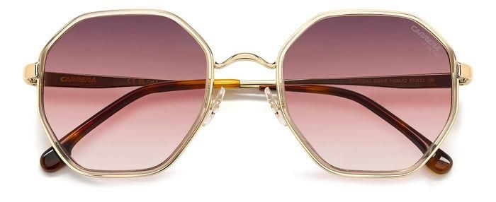 Женские солнцезащитные очки Carrera CARRERA 3029/S HAM UQ, цвет: золотой, цвет линзы: розовый, бабочка, #1