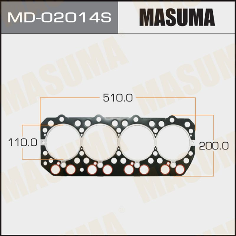 Masuma Прокладка ГБЦ, арт. MD-02014S, 1 шт. #1