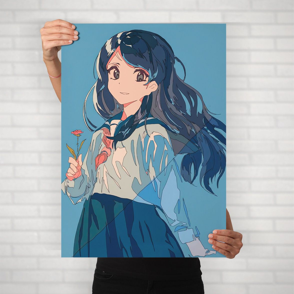 Плакат на стену для интерьера Моб Психо 100 (MP100 - Цубоми Таканэ 1) - Постер по аниме формата А2 (42x60 #1