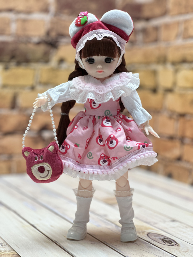 Кукла шарнирная 30 см с одеждой, / милашка с большими глазами, для девочки, Коллекционная / №4  #1