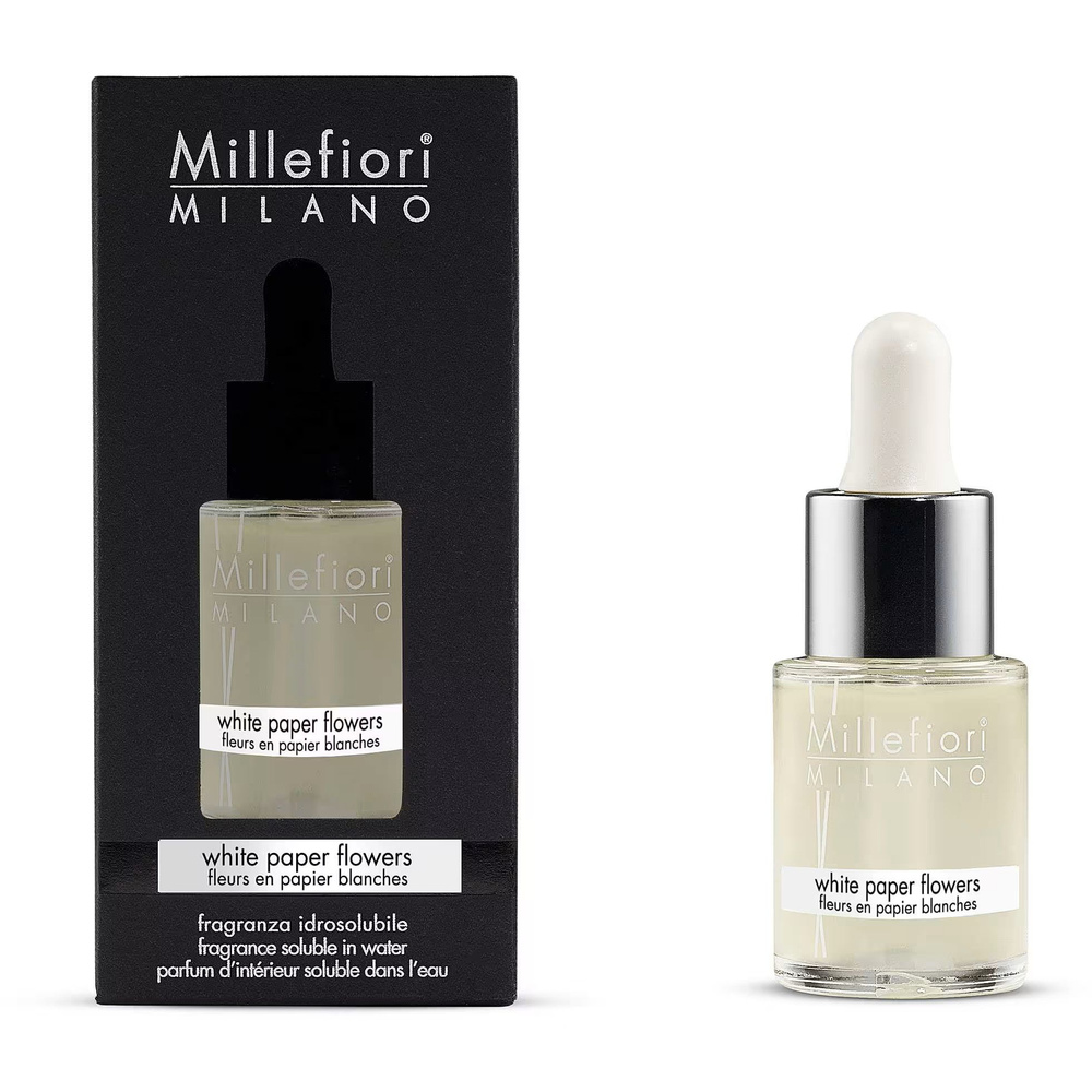 Millefiori Milano HYDRO / Концентрат для аромалампы Белые бумажные цветы 15мл. FRAGRANCE SOLUBLE IN WATER #1