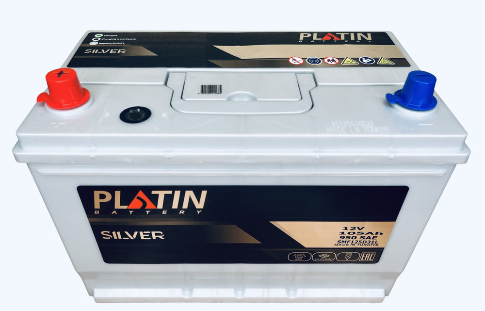 Аккумулятор автомобильный Platin Silver Asia 105 Ач 900 A п.п. SMF 125D31R 306х173х225  #1