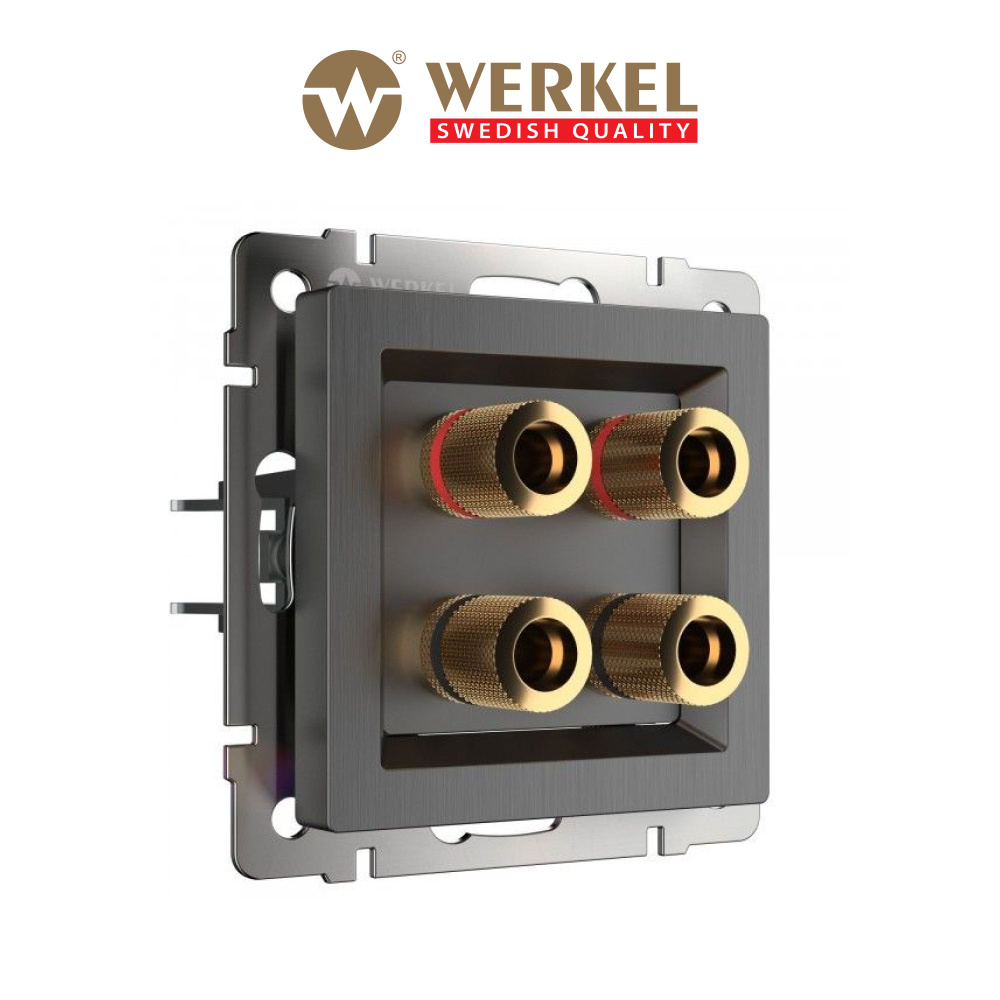 Акустическая розетка Werkel W1185004 графит рифленый #1