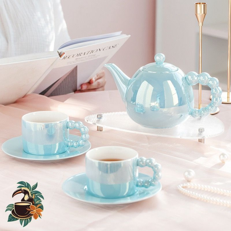 Dishware Dynasti Сервиз чайный с чайником "керамические кружечки", 5 предм., на 2 перс.  #1