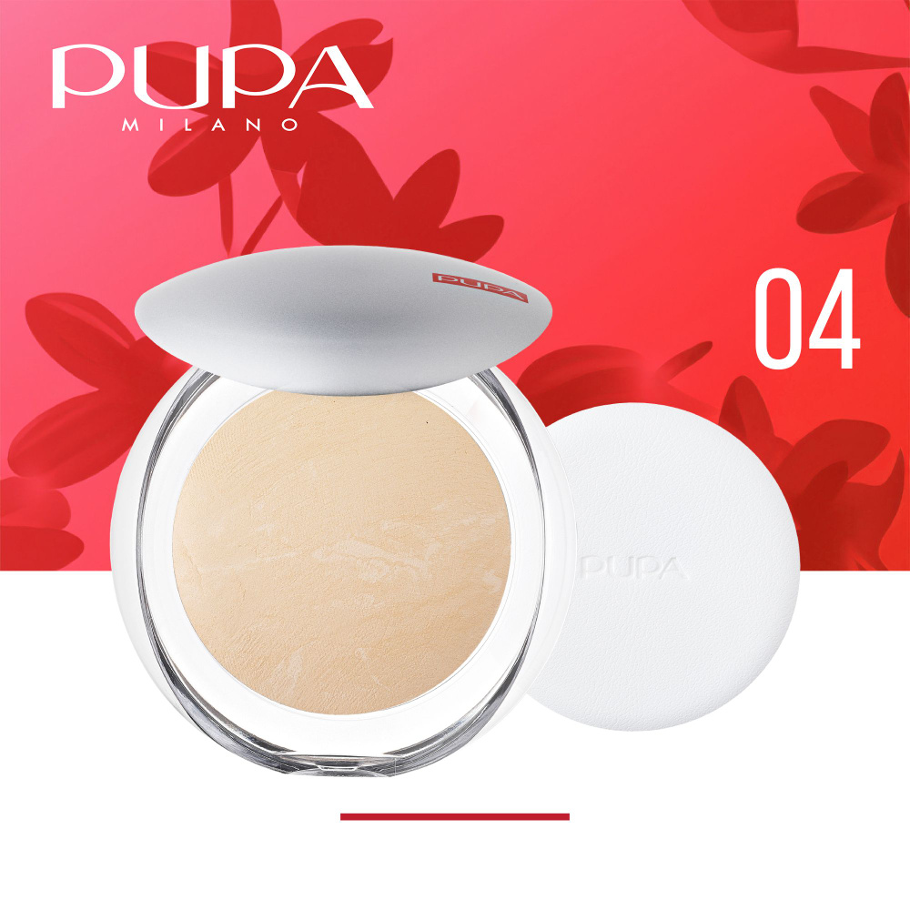 PUPA Пудра запеченная Luminys Baked Face Powder, тон 04 шампанское #1