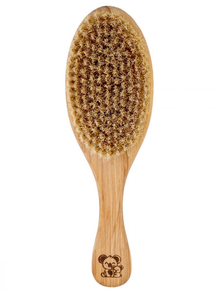 Lei Расческа для волос массажная деревянная с натуральной щетиной Коала 22см  #1