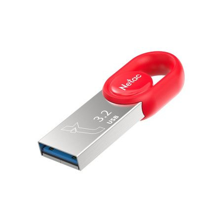 Netac USB-флеш-накопитель USB 3.2 FlashDrive NT03UM2N-128G-32RE, 128GB, красный #1