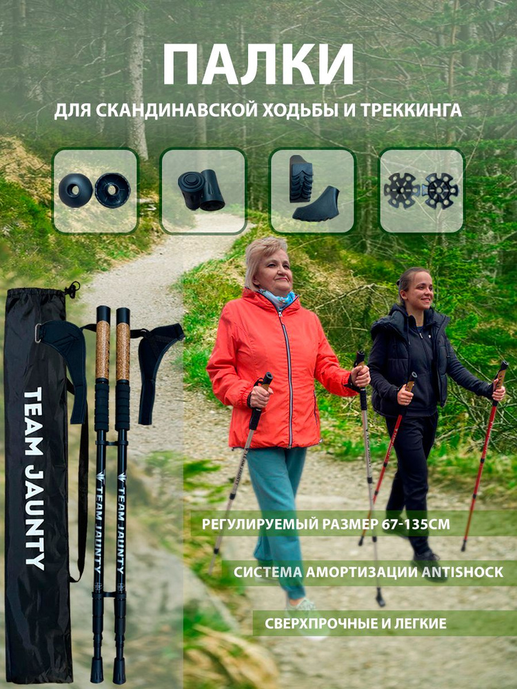 Team Jaunty Палки для скандинавской ходьбы 67-135 см #1