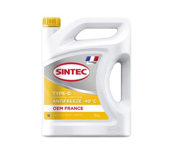 Антифриз Sintec OEM France Type-D yellow -40 5кг #1