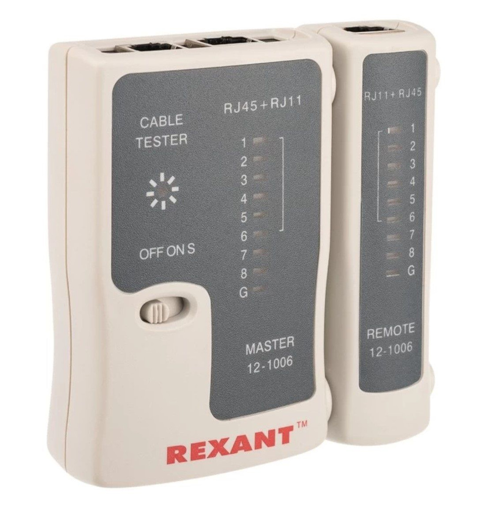 Тестер кабеля REXANT RJ-45+RJ-11 468 #1