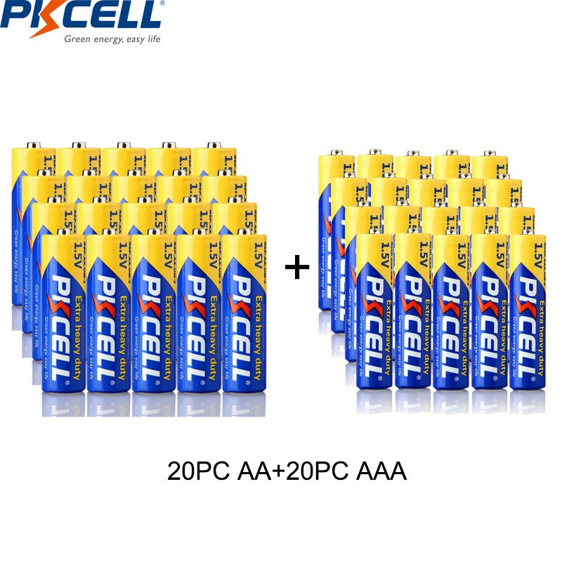 PKCELL Батарейка AA, AAA, Dry Cell тип, 1,5 В, 40 шт #1