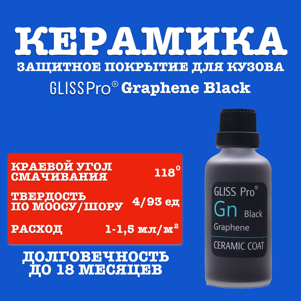 GlissPro Graphene Black 30 мл. Защитное нанокерамическое покрытие. #1