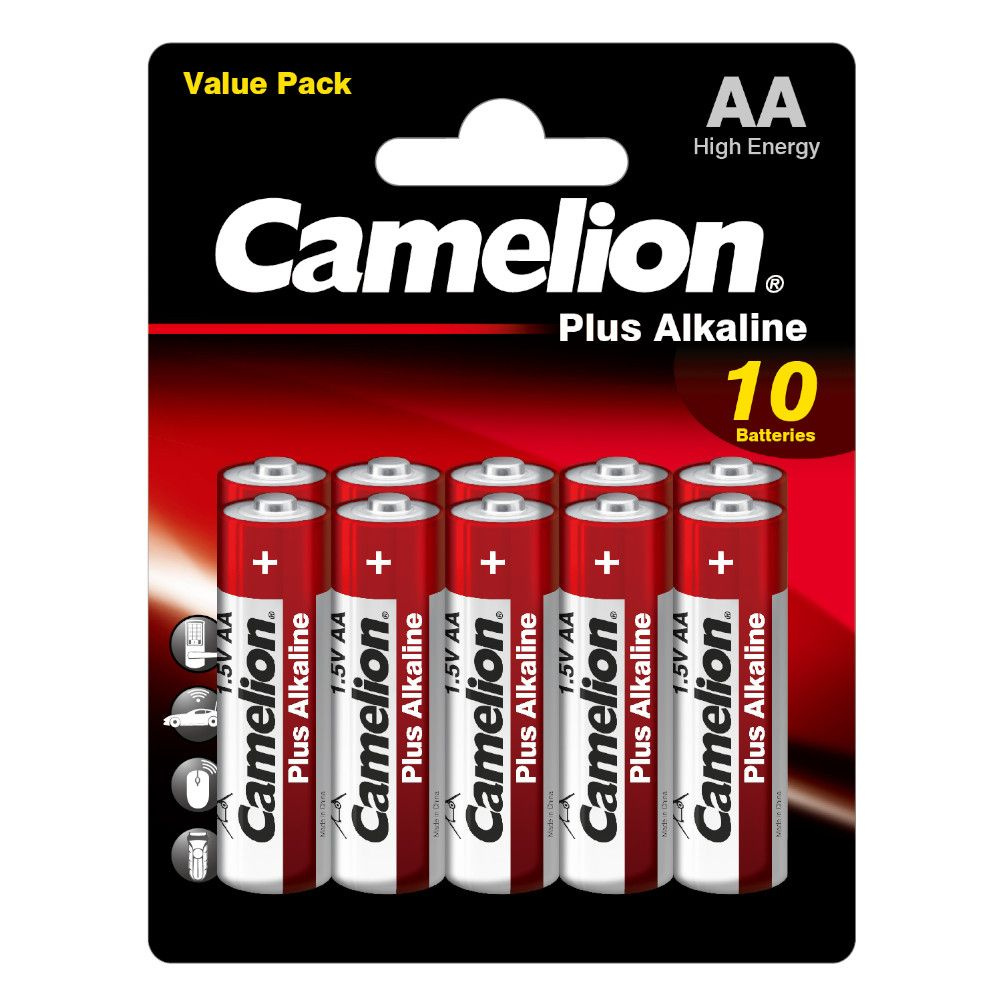 Батарейка АА Camelion LR6 Alkaline Plus(пальчиковая) 10шт #1