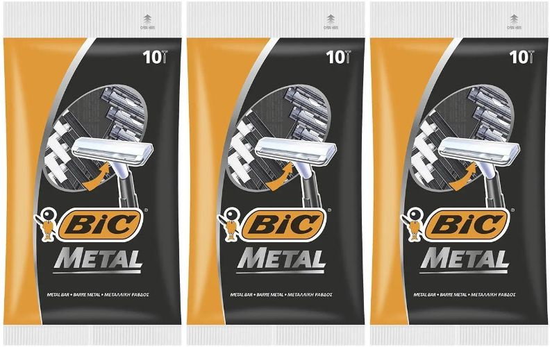 Одноразовые станки Bic Metal 1 лезвие, 10 штук х 3 уп. #1