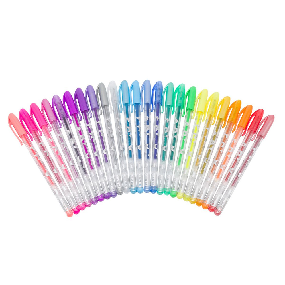 Ручка гелевая Metallic & Glitter & Neon, набор 24 цвета, Centrum #1