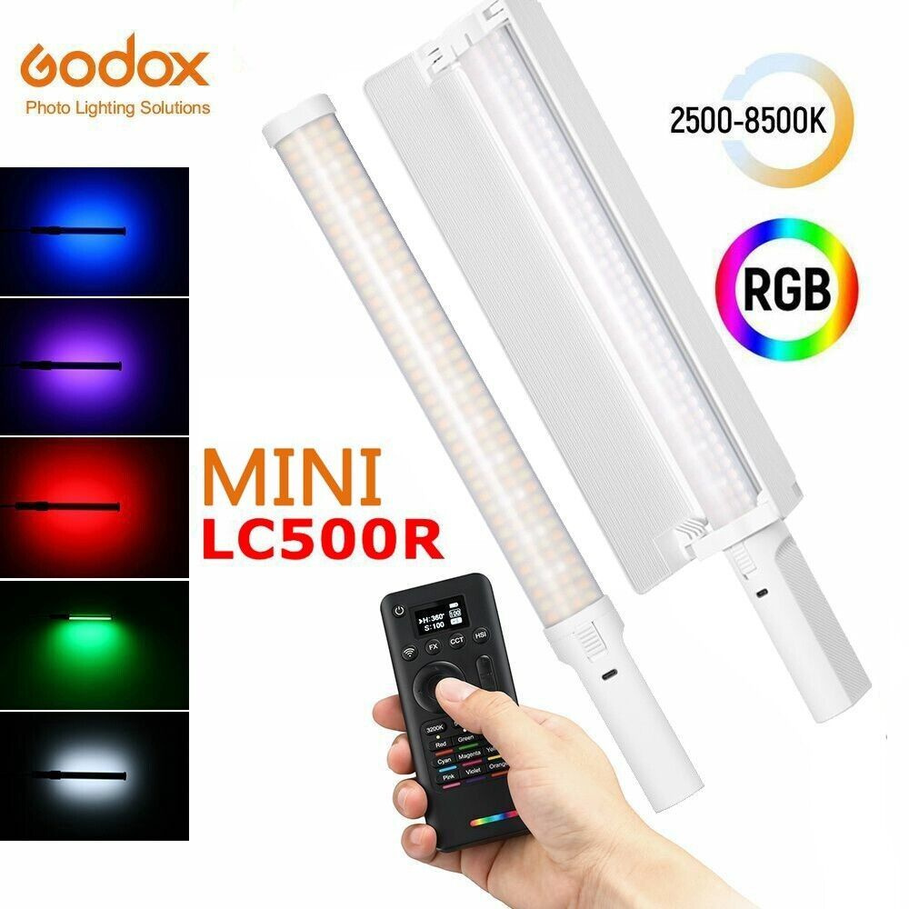 Godox LC500R Мини-ручной полноцветный ламповый светильник RGB 2500K-8500K с дверью сарая  #1